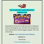 malaysia slot free credit
